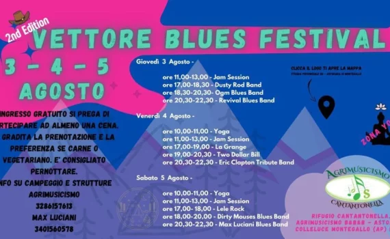 locandina del Vettore Blues Festival